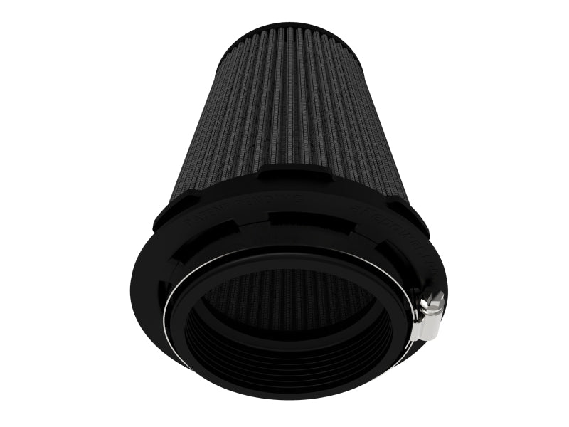 Inverted air filter designed for afe Momentum Intake, featuring a 3-1/2 inch inlet and 6 inch height for enhanced airflow.