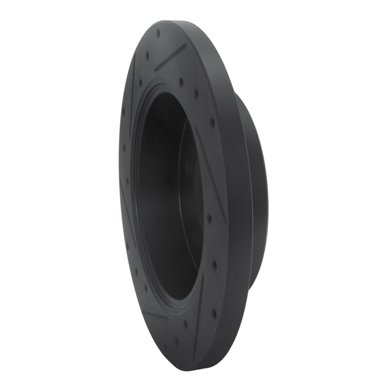 R1 19-25 Freightliner SprintER 1500 Rear Right Drilled & Slotted Black Brake Rotor