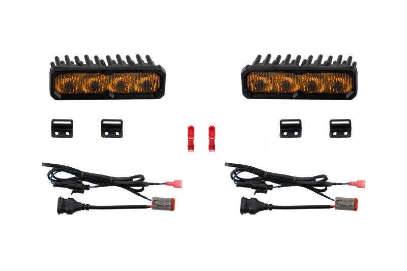 Diode Dynamics 22-26 Toyota Tundra Fog SS6 Pro LED Kit Yellow 3000K
