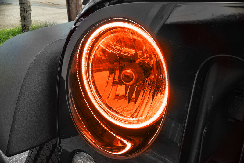 Oracle Jeep Wrangler JK 07-17 LED Waterproof Halo Kit - ColorSHIFT w/ 2.0 Controller