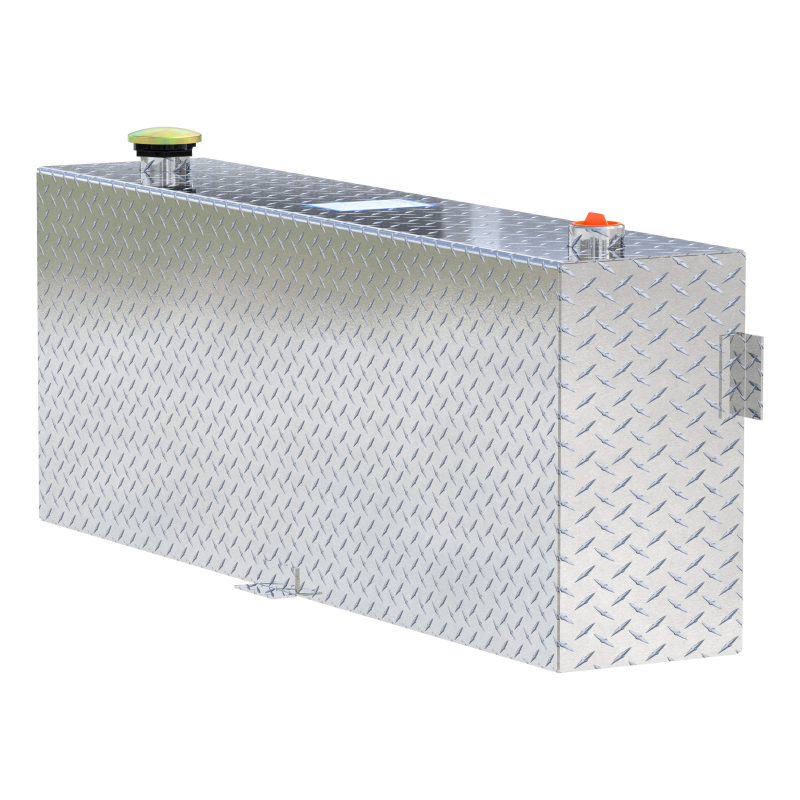 UWS Bright Aluminum 45 Gallon Aluminum Vertical Transfer Tank Model TT-45-R-T-P