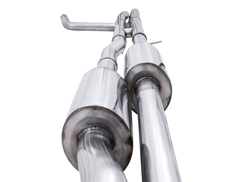 AWE Tuning 4th Gen GM 1500 6.2L 0FG Cat-Back Split Rear Exit (w/ Bumper Cutouts) - Quad Chrome Tips