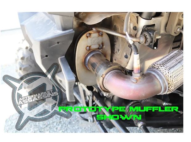 Aftermarket Assassins  Stainless Slip-On Exhaust for 2024 RZR XP 1000