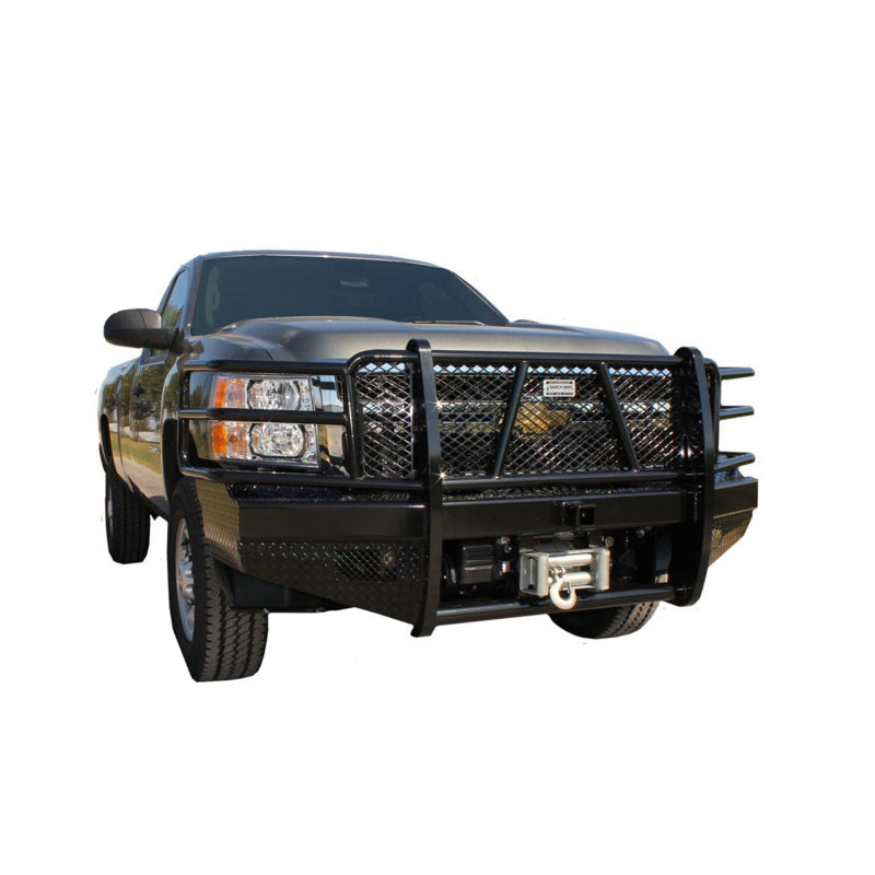 Ranch Hand Sport Series Winch Ready Front Bumper W/ Grille Guard Fits Select 11-14 Chevrolet Silverado 2500 HD/3500 HD Model FBC115BLR