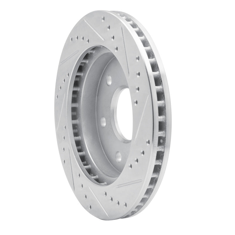 R1 21-22 Chevrolet Colorado Front Left Drilled & Slotted Silver Brake Rotor