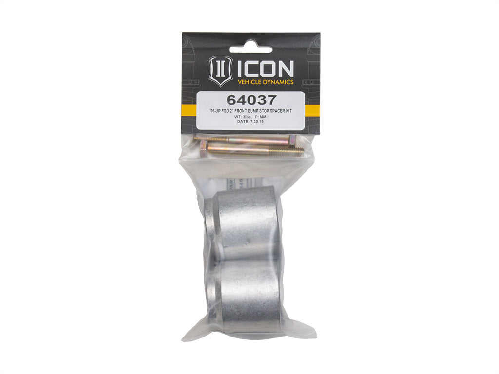 ICON 2005-2025 Ford F-250/F-350 Super Duty 4WD, Front, 2" Bump Stop Spacer Kit