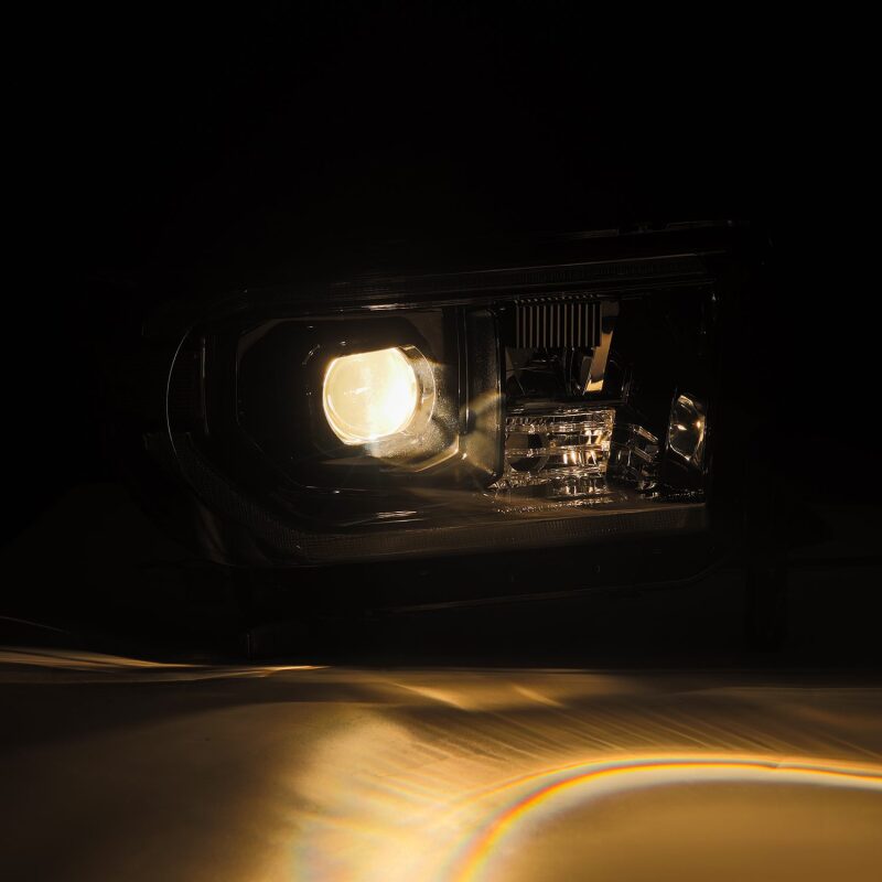AlphaRex G2 PRO-Series projector headlights for 07-13 Toyota Tundra and 08-17 Toyota Sequoia in alpha-black finish.