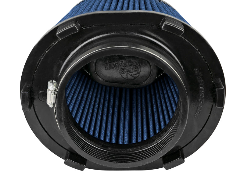 aFe Magnum FLOW Pro 5R air filter with a 5-inch inlet, 9x7.5-inch base, and 7.5-inch height for enhanced airflow and performance.