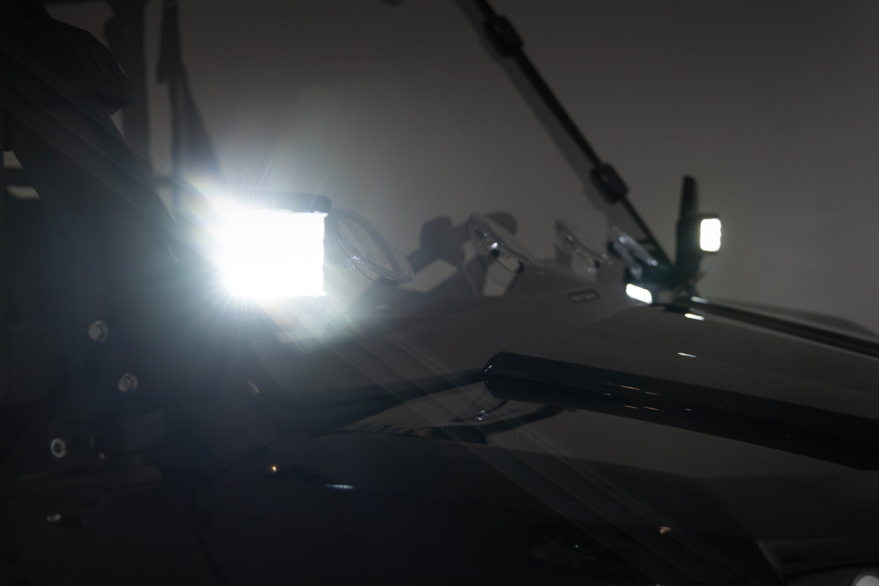 LED Light Kit | Cage Mount | 2" Black Pair | White DRL | CFMOTO UFORCE 1000 