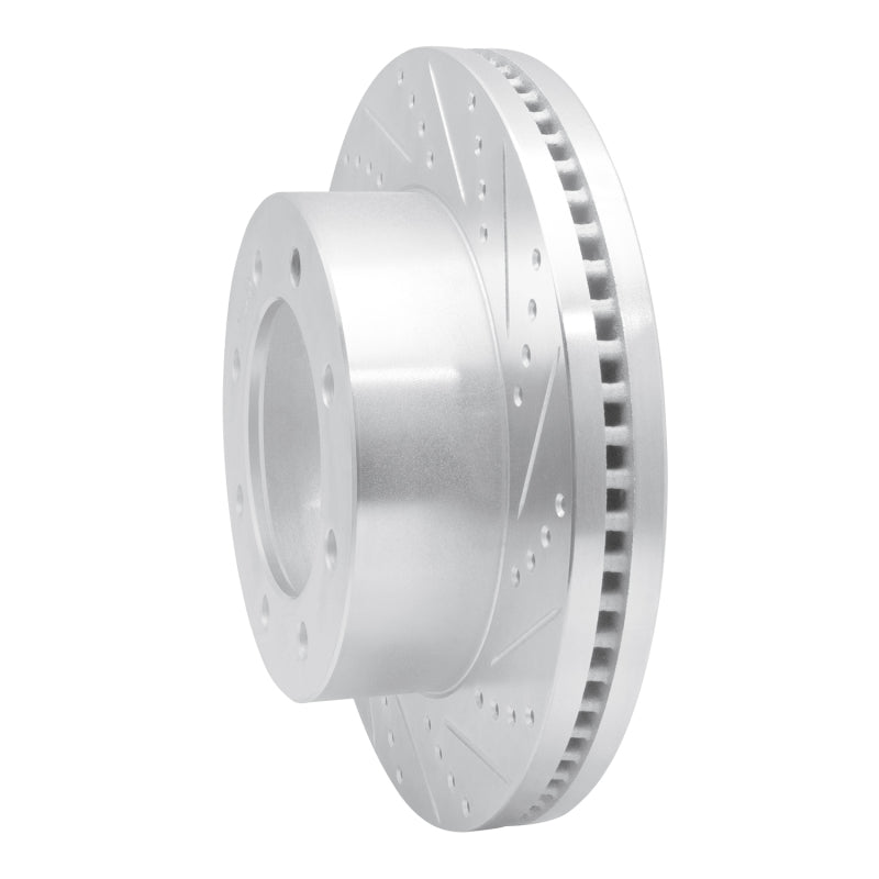 R1 05-12 Ford F-450 Super Duty Front Right Drilled & Slotted Silver Brake Rotor