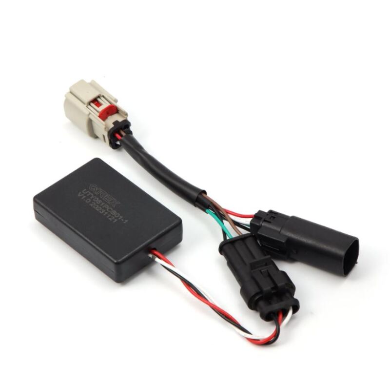 AlphaRex LED tail light converter for upgrading stock lights to LUXX-Series, featuring wiring harness and connectors.