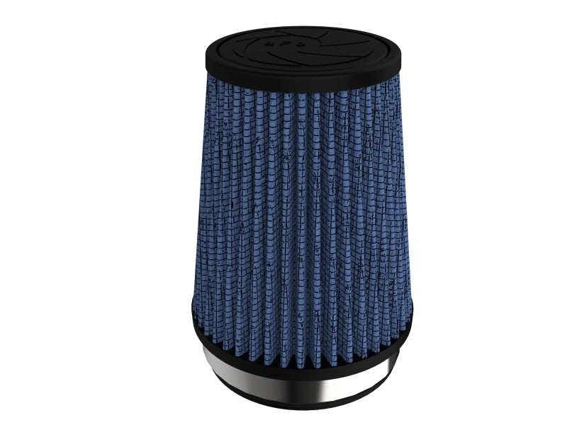 Universal afe Magnum FLOW air filter with a blue mesh design, measuring 2-7/8 inches at the front and 3-7/8 inches at the back.