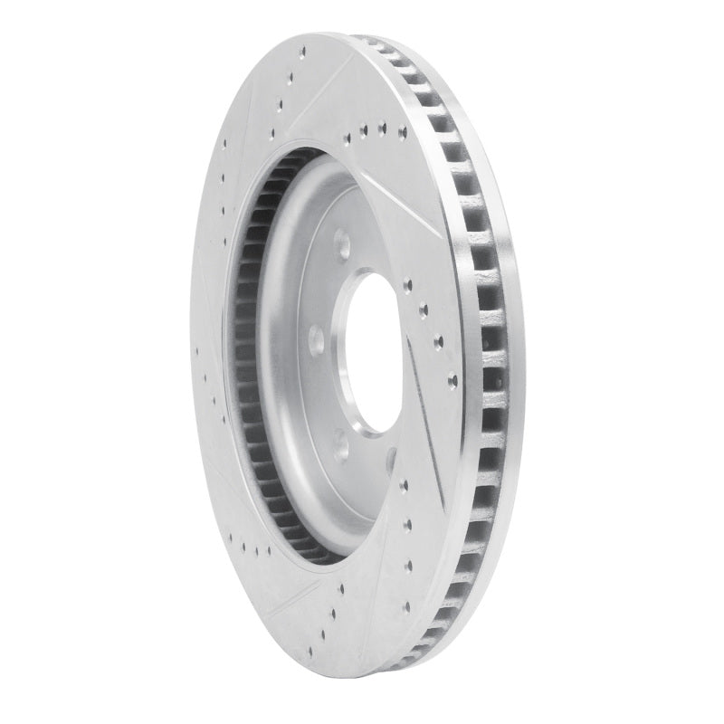 R1 21-25 Ford F-150 RWD Front Right Drilled & Slotted Silver Brake Rotor