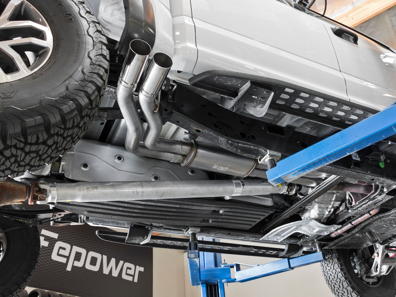 aFe POWER Rebel Series 3in 409 SS Cat Back Exhaust w/ Polished Tips 17 Ford F-150 Raptor V6-3.5L