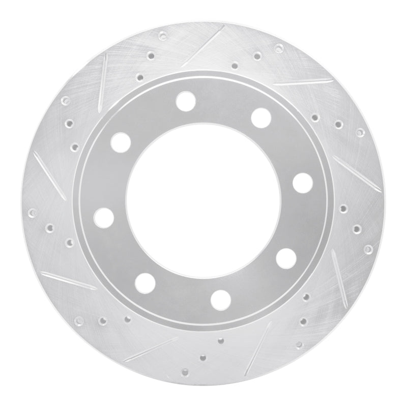 R1 99-05 Ford F-250 4WD (Super Duty) Front Left Drilled & Slotted Silver Brake Rotor