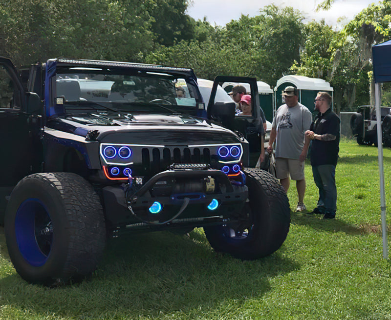 Oracle Vector Jeep Wrangler JK Grille Halo Kit - ColorSHIFT w/ BC1 Controller