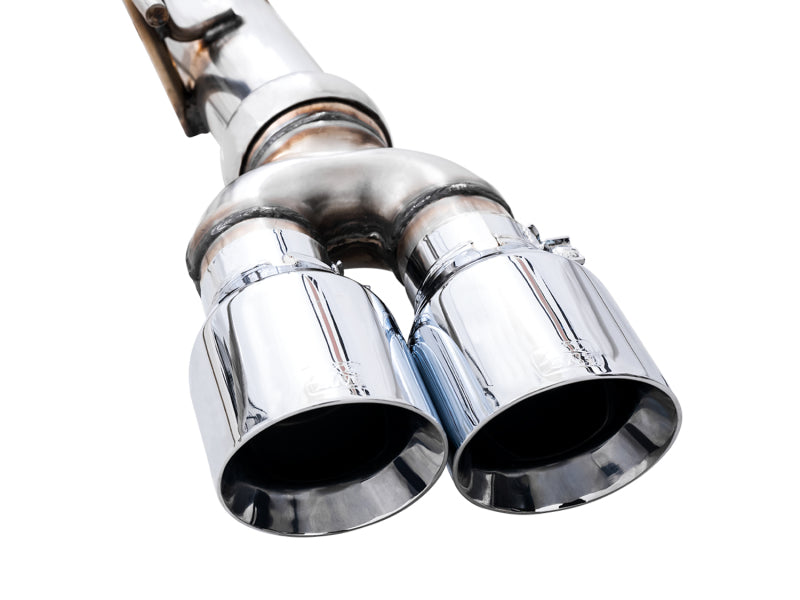 AWE Tuning 4th Gen GM 1500 6.2L 0FG Cat-Back Split Rear Exit (w/ Bumper Cutouts) - Quad Chrome Tips
