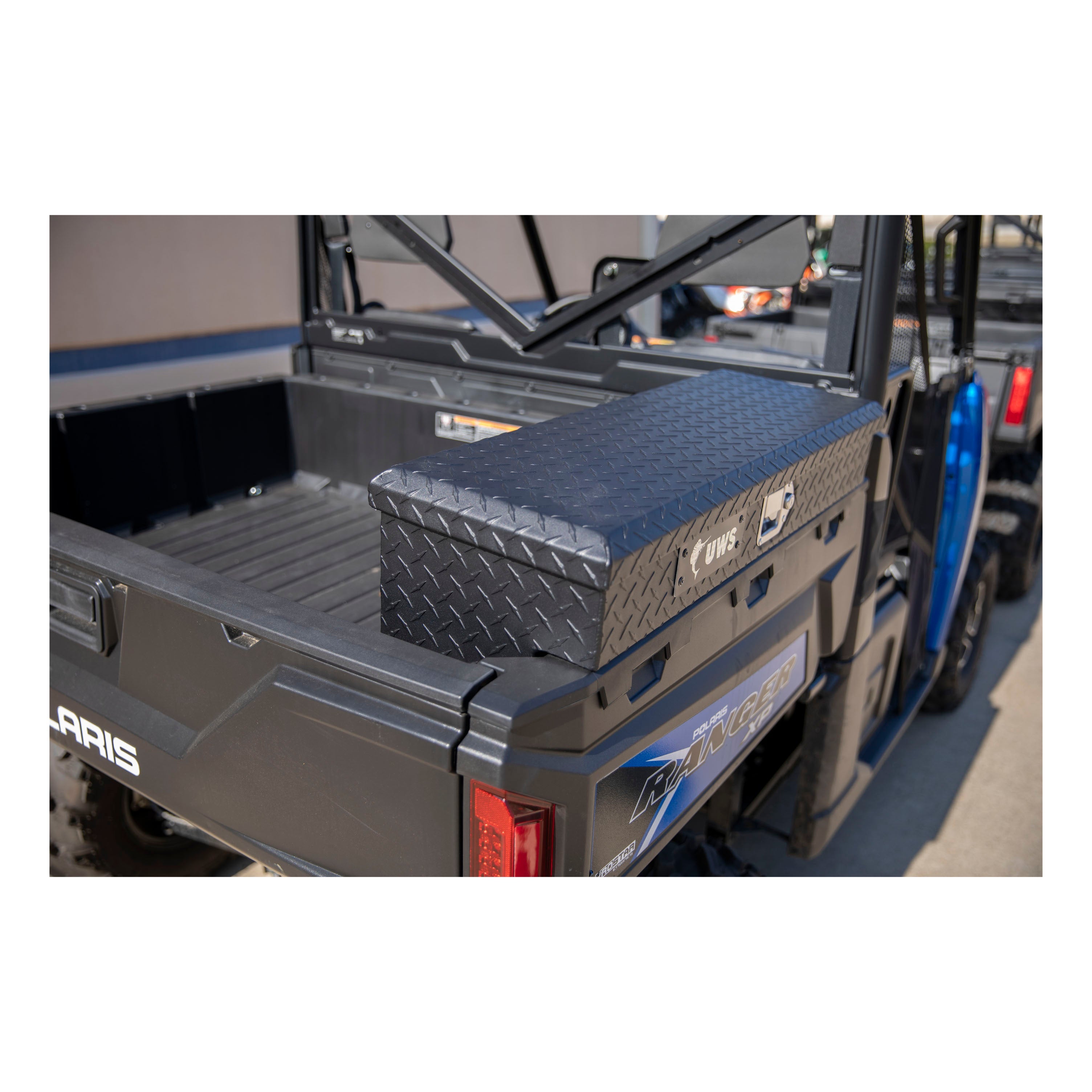 UWS Matte Black Aluminum UTV Side Tool Box - Polaris Ranger Model UTV-SM33-MB