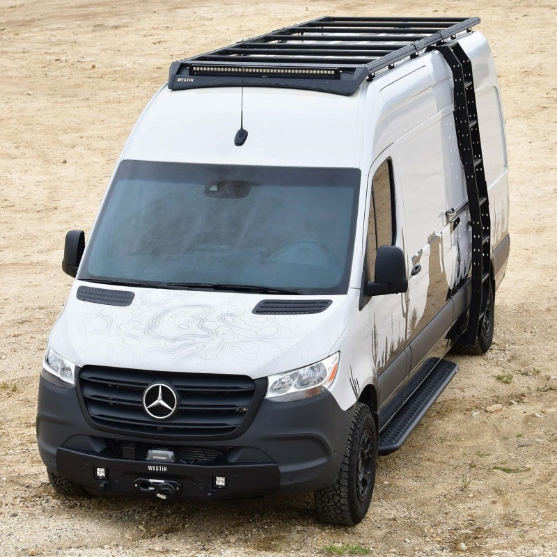Westin 19-24 Mercedes-Benz Sprinter High Roof Mesa Side Ladder - Textured Black