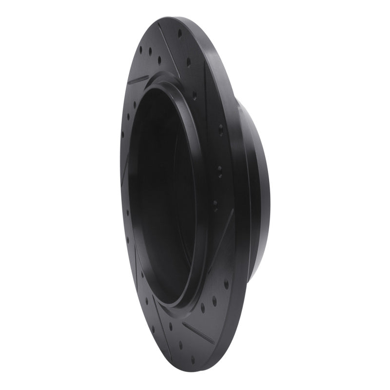R1 18-25 Jeep Wrangler Rear Left Drilled & Slotted Black Brake Rotor