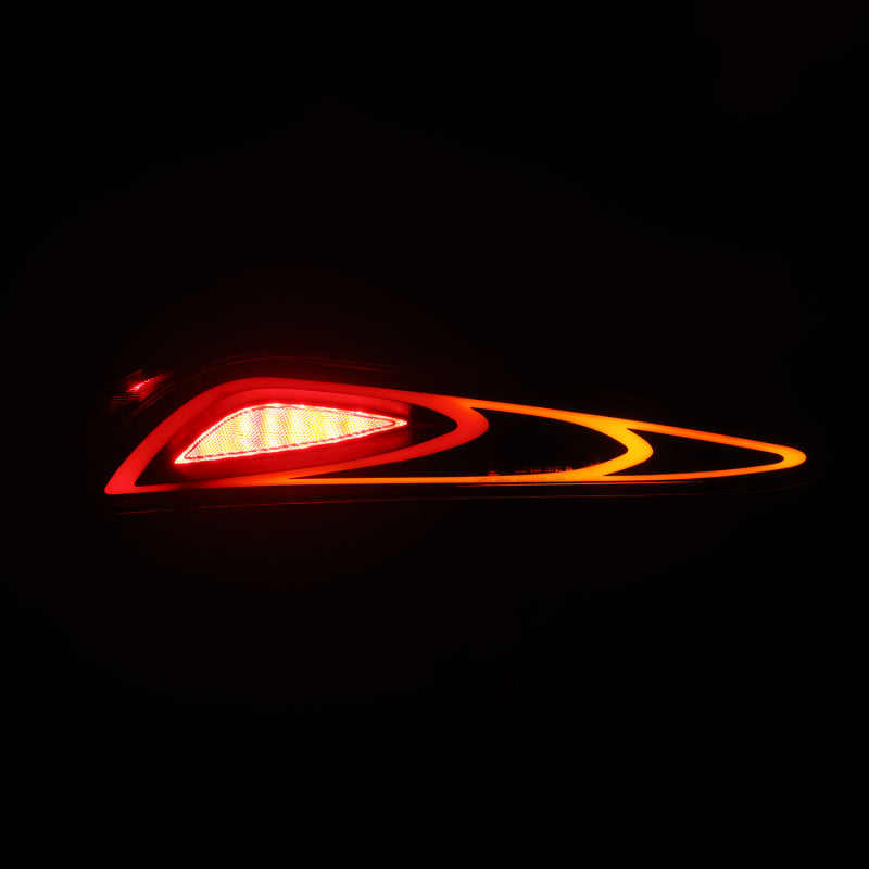 AlphaRex LUXX-Series FT-1 Style LED tail lights for 20-24 Toyota Supra, featuring a sleek red design with modern lighting elements.