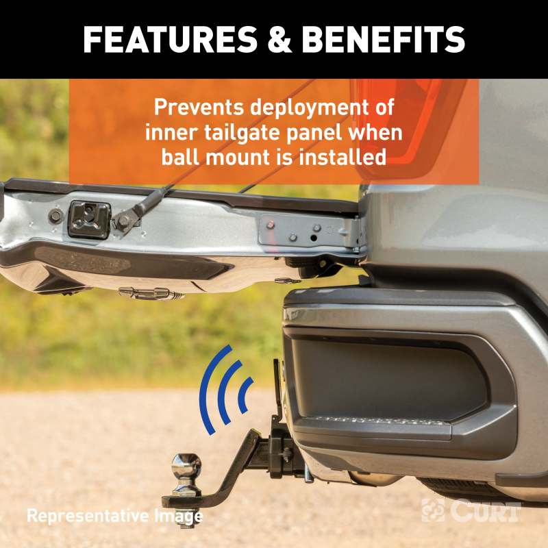 CURT Protective MultiPro / Multi-Flex Tailgate Sensor with 2-1/2 Model 58268