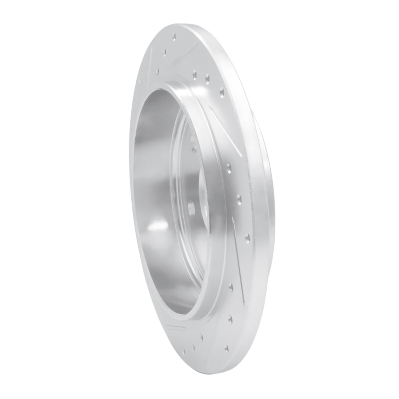 R1 04-15 Infiniti QX56 Rear Right Drilled & Slotted Silver Brake Rotor