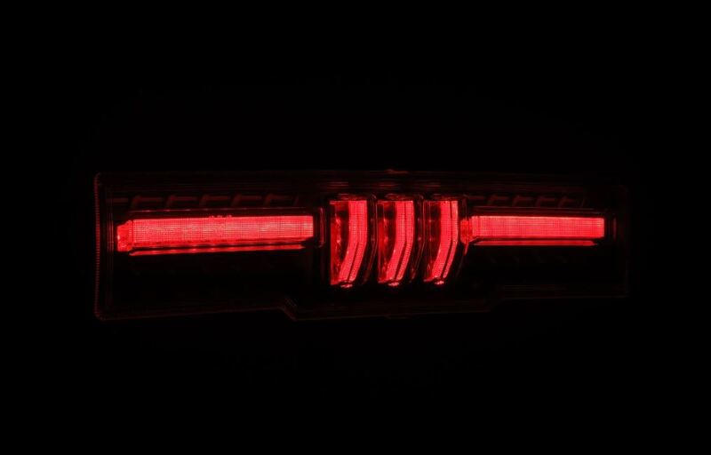 AlphaRex NOVA-Series LED fourth brake light for 21-24 Toyota GR86 and Subaru BRZ in black and clear design.