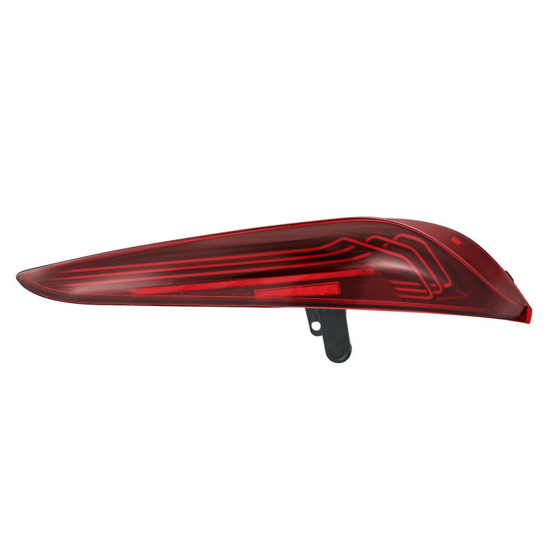 AlphaRex LUXX-Series LED tail light for 20-24 Toyota Supra in black and red, featuring a sleek laser-style design.