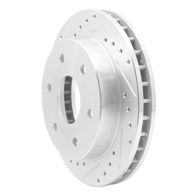 R1 88-00 Cadillac Escalade Front Left Drilled & Slotted Silver Brake Rotor