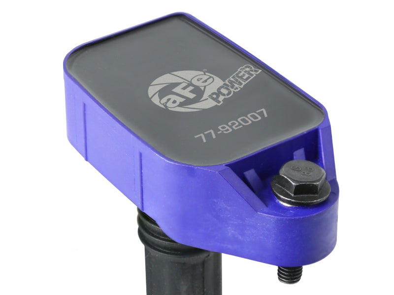 aFe SCORCHER ignition coil for Dodge, Jeep, and RAM vehicles, designed for V6 3.6L engines from 2016 to 2025.