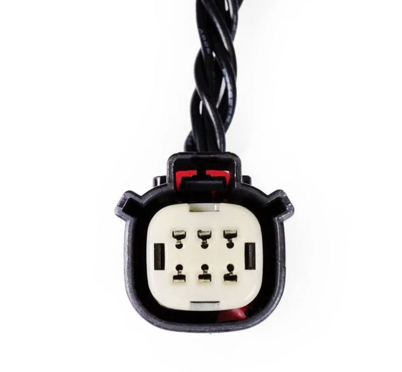AlphaRex tail light converter for 2021 Tesla Model S, featuring a four-pin connector for easy installation.