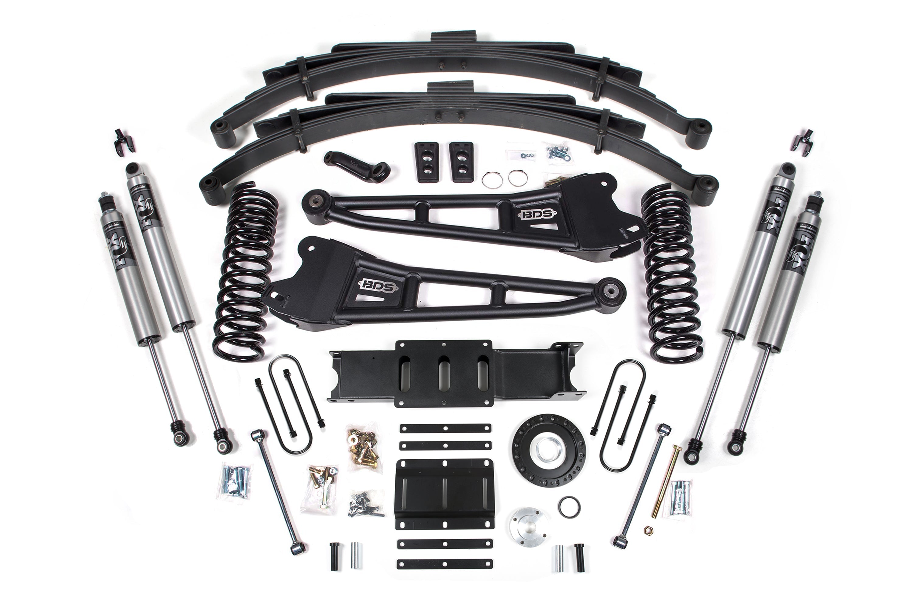 6-inch lift kit with radius arms for 2013-2018 Ram 3500 4WD diesel, including all necessary components for installation.