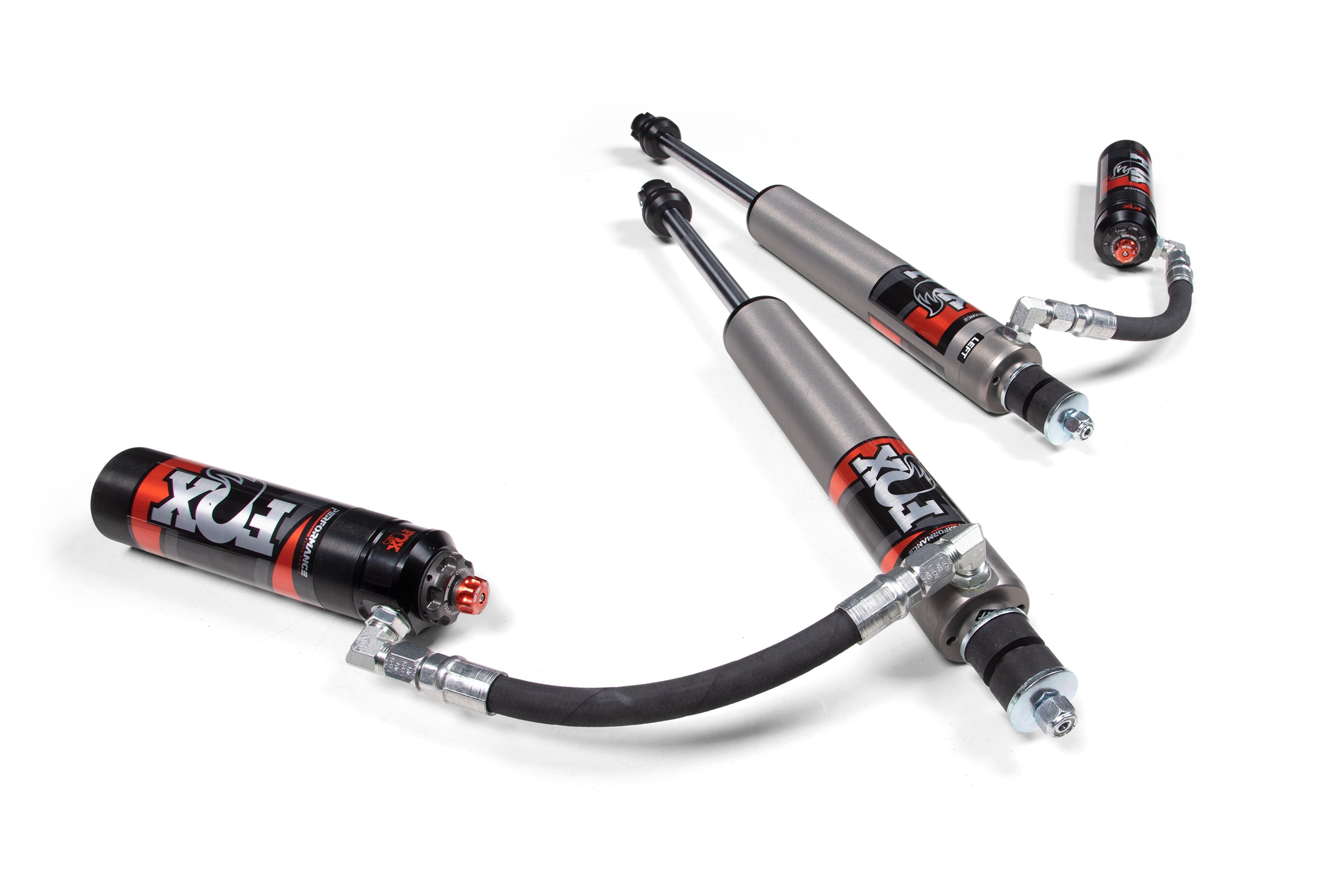 FOX 2.5 Front Shocks w/ DSC Reservoir | 2.5-4 Inch Lift | Performance Elite Series | Jeep Wrangler JK  (07-18)