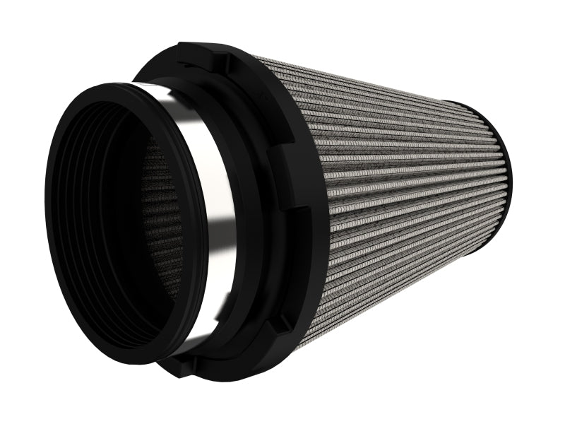 aFe MagnumFLOW Pro DRY S Universal Air Filter with dimensions 4in F x 6in B x 4in T x 8in H, designed for optimal airflow and filtration.