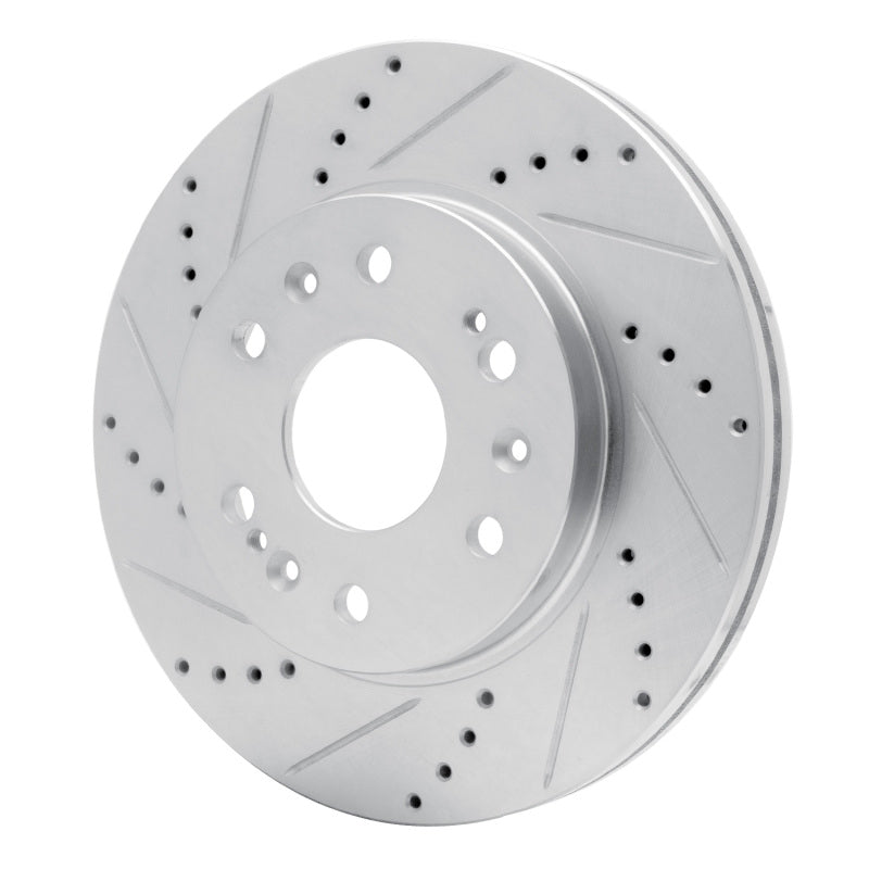 R1 05-19 Chevrolet Silverado 1500 Front Left Drilled & Slotted Silver Brake Rotor