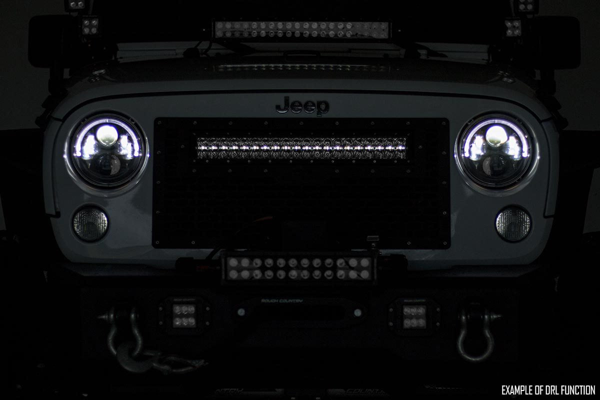 ROUGH COUNTRY 40-INCH CURVED CREE LED LIGHT BAR - (DUAL ROW | BLACK SERIES W/ COOL WHITE DRL)