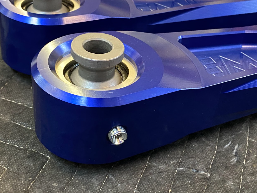 Billet aluminum rear upper suspension arms for 2022 Bronco Raptor featuring ultra-flex joints for enhanced performance.