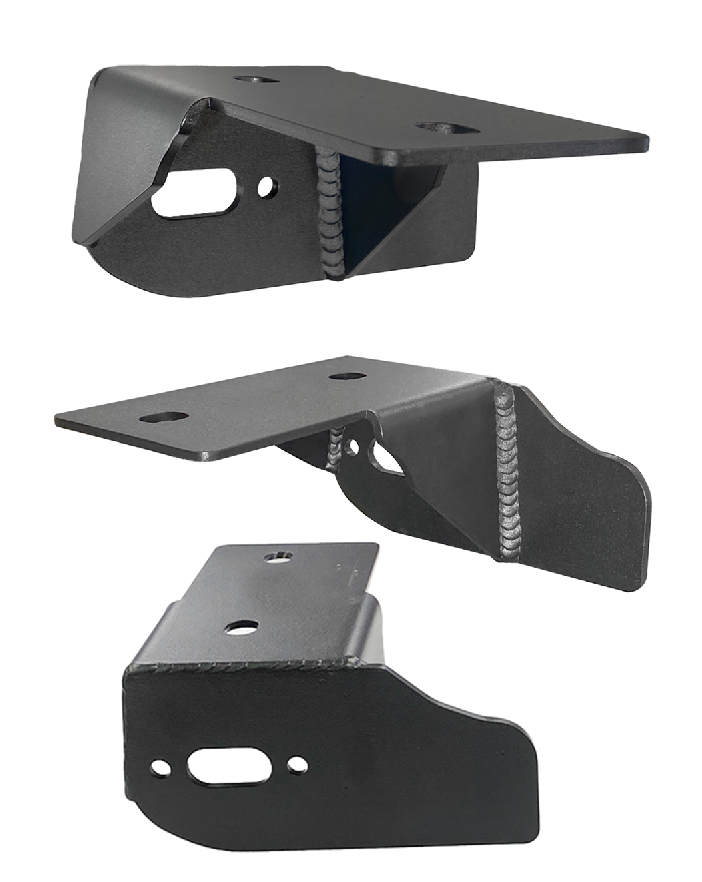 2022+ Bronco Raptor lower arm rear pivot reinforcement brackets for enhanced durability and performance in offroad conditions.