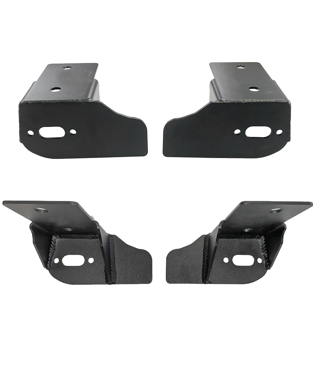 Reinforcement brackets for 2022+ Bronco Raptor rear lower arm pivot, designed for enhanced durability and support.