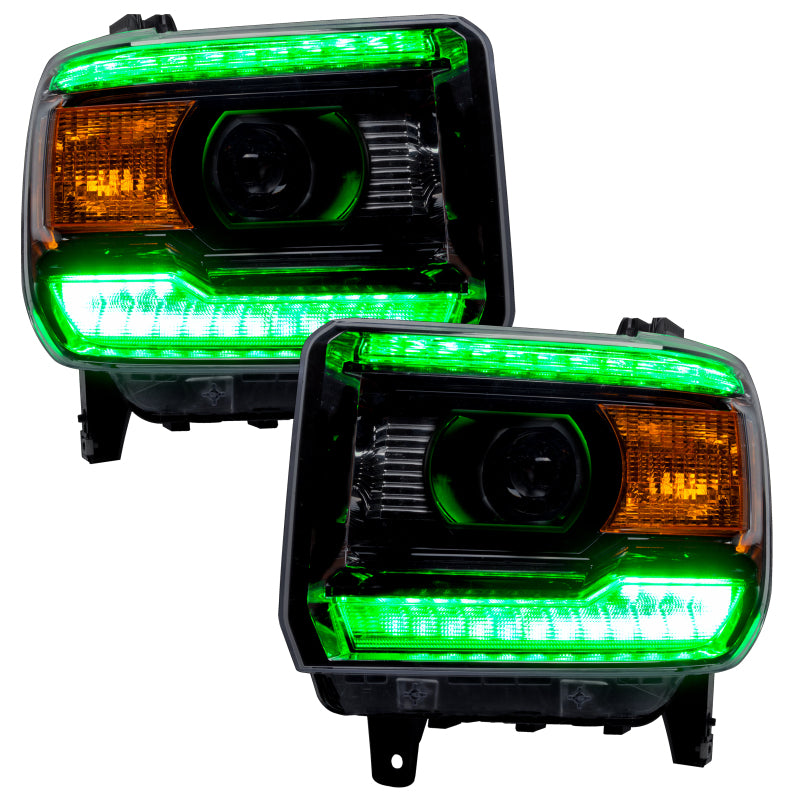 Oracle 14-15 GMC Sierra Headlight DRL Upgrade Kit - ColorSHIFT w/ 2.0 Controller