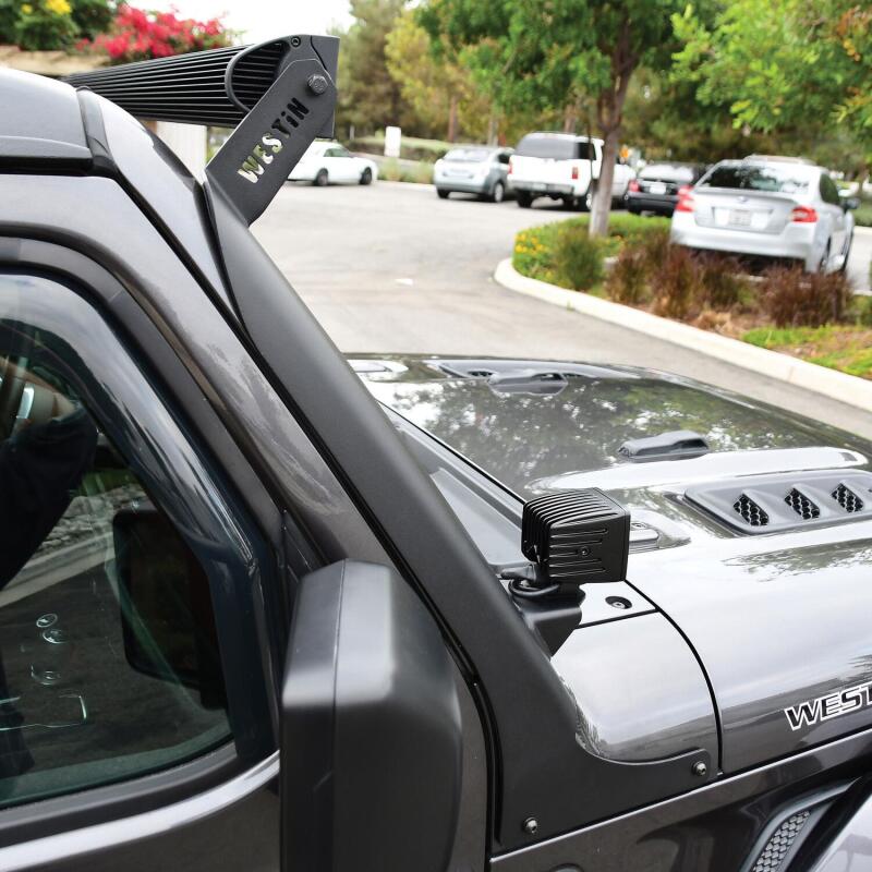 Westin 18-19 Jeep Wrangler Pillar LED Light Mount - Textured Black