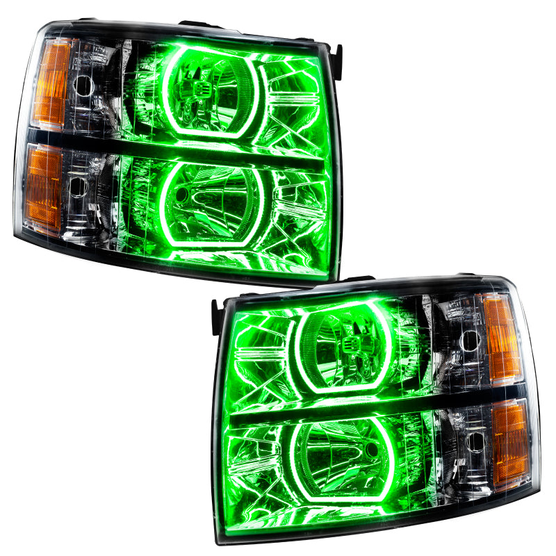 Oracle 07-13 Chevy Silverado SMD HL - Blk - Square Style - ColorSHIFT w/ 2.0 Controller