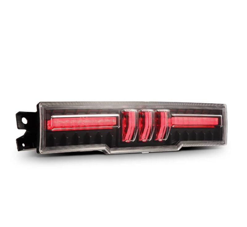 AlphaRex NOVA-Series prismatic LED fourth brake light for 21-24 Toyota GR86 and Subaru BRZ in black and clear design.