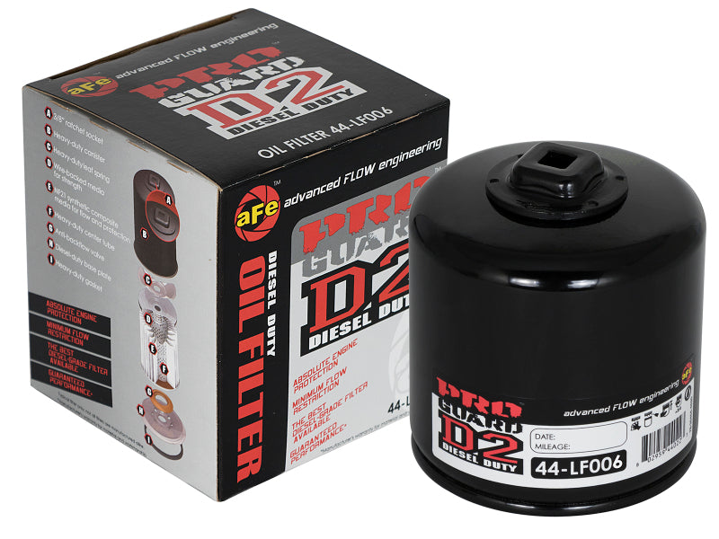 aFe Pro GUARD D2 Oil Filter 74-08 Dodge Gas Truck V6 3.9L/V8 4.7L/5.7L/5.2L/5.9L/V10 8.3L/8.0L (4pk)