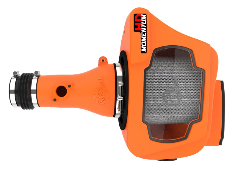 afe Momentum Sealed Intake for Toyota Land Cruiser J300 22-25 V6-3.3L, featuring a vibrant orange design and high-performance filter.