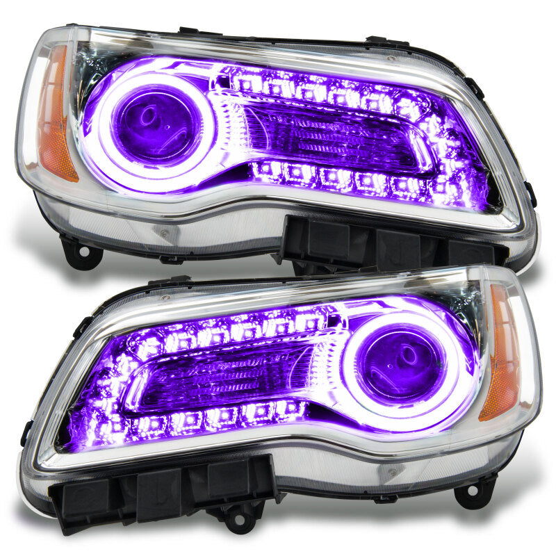 Oracle 11-14 Chrysler 300C SMD HL - Chrome - NON HID - ColorSHIFT