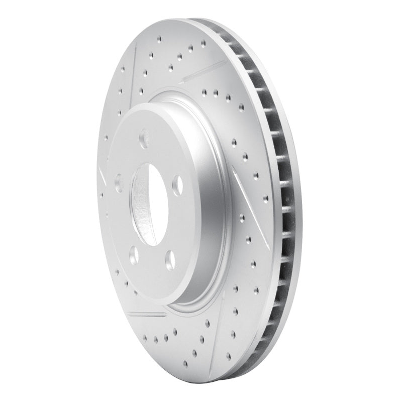 R1 08-12 Jeep J8 Front Left Drilled & Slotted Geo-Carbon Rotor