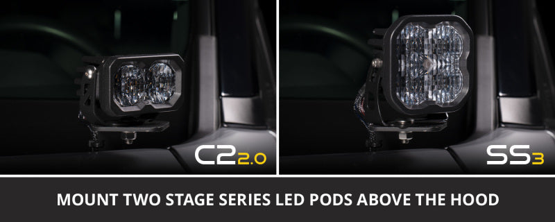 Diode Dynamics 14-19 Silverado/Sierra SS3 LED Ditch Light Kit - Yellow Pro Combo