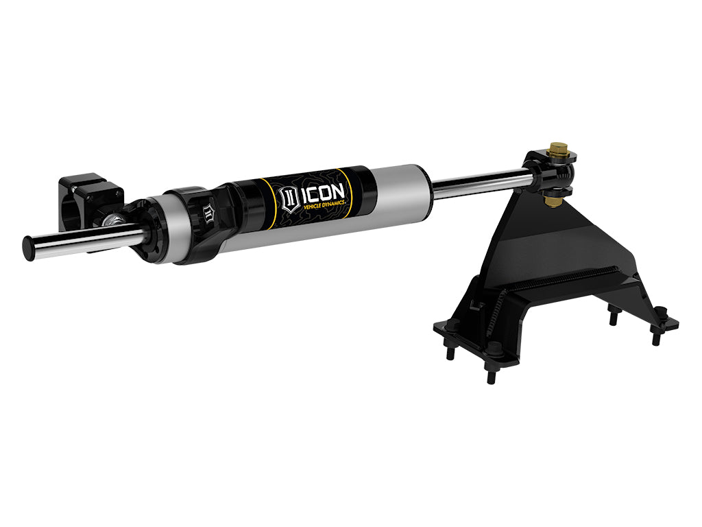 ICON 2023-2025 F-250/F-350 Ford Super Duty 4WD, 2.5 Centerline Steering Stabilizer Kit, Piggyback Reservoir